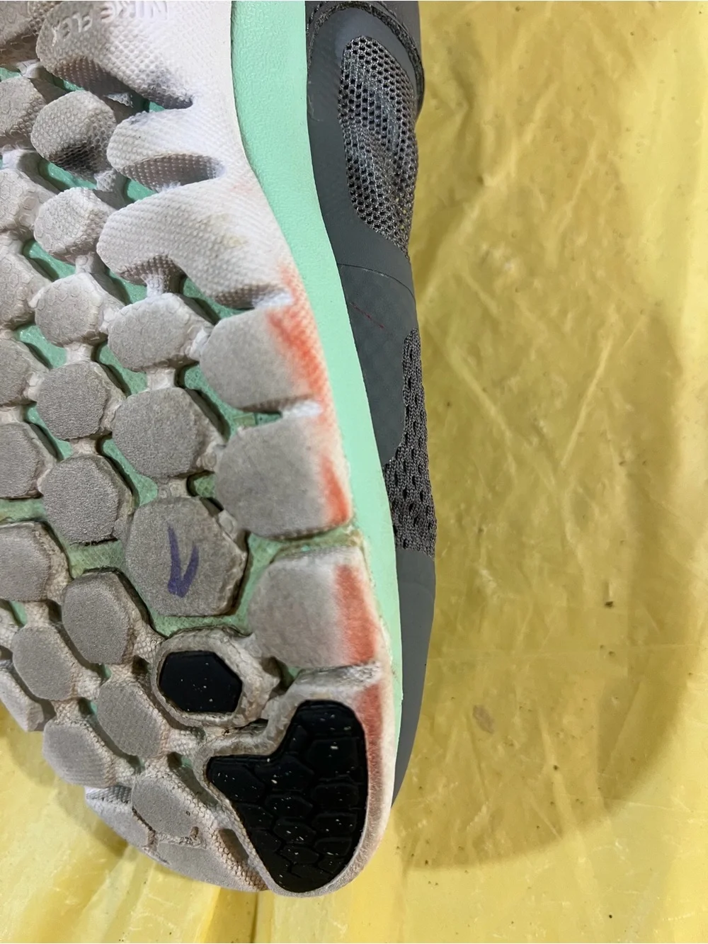 Nike Women’s Gray Athletic Sneakers with Mint Laces